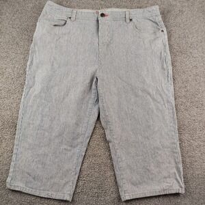 Smith's Hickory Stripe Shorts Size 18 Cropped Jorts Women's Conductor Trains